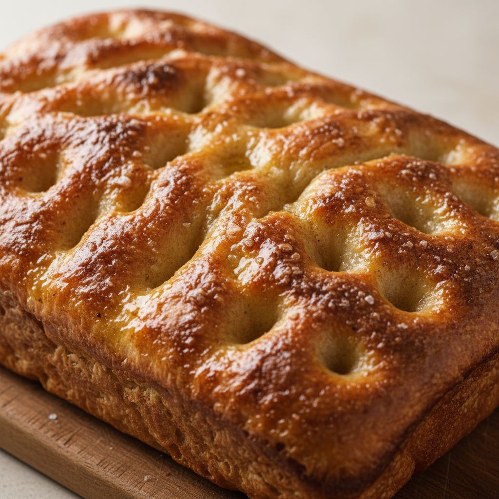 garlic butter glazed focaccia